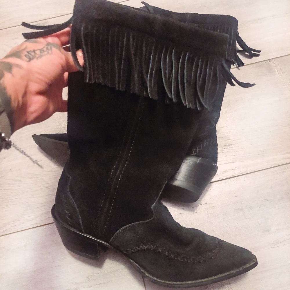 Durango Crush Women’s Fringe Black Boots